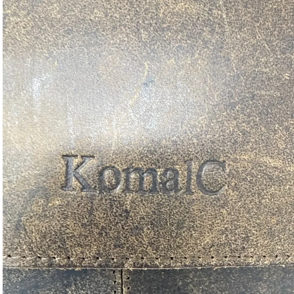 KOMALC 18 INCH LEATHER BRIEFCASE PADDED LAPTOP MESSENGER BAG